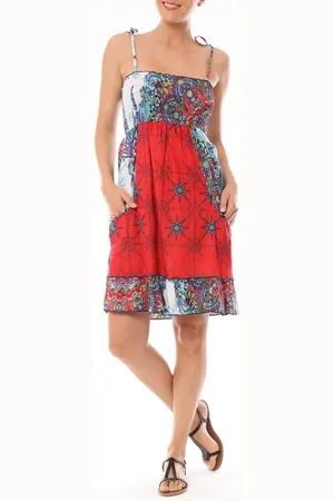 By la vitrine Vestidos Robe bretelle Pamplona imprimée psychédélique para mujer
