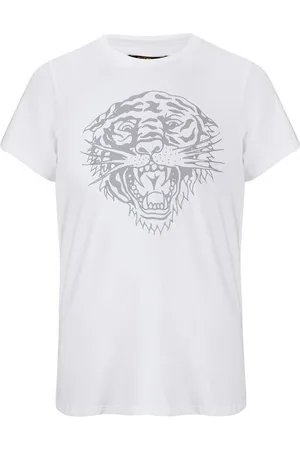 ED HARDY Camiseta Tiger-glow t-shirt white para hombre