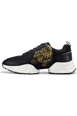 ED HARDY Deportivas Moda Caged runner tiger black-gold para hombre