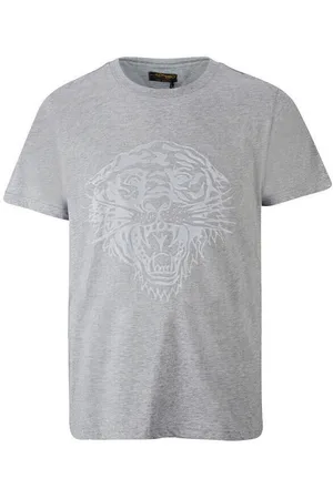 ED HARDY Tops y Camisetas Tiger glow t-shirt mid-grey para hombre