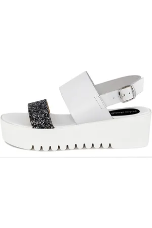 Fashion Attitude Sandalias FAR_MONACO_GLITTER_NERO-BIANCO para mujer