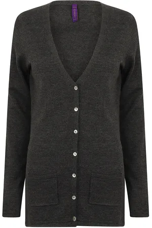 Henbury Chaqueta de punto Fine Knit para mujer