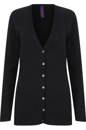 Henbury Chaqueta de punto Fine Knit para mujer