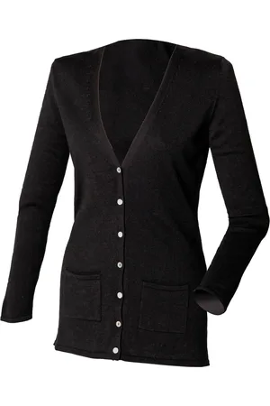 Henbury Chaqueta de punto Fine Knit para mujer