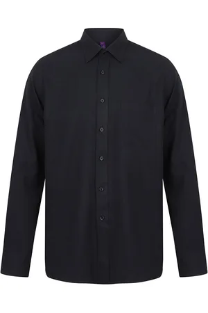 Henbury Camisa manga larga HB590 para hombre