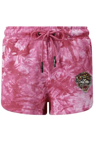 ED HARDY Short Los tigre runner short hot pink para mujer