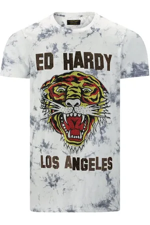 ED HARDY Camiseta Los tigre t-shirt white para hombre