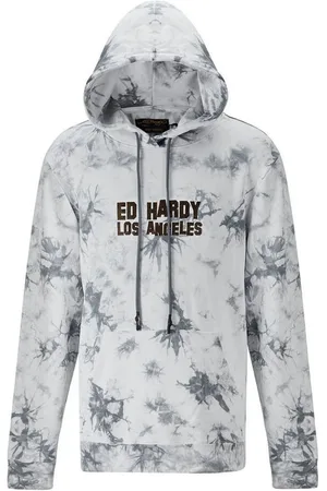 ED HARDY Jersey Los tigres hoody grey para hombre