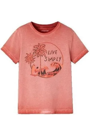 Mayoral Tops y Camisetas Camiseta m/c "live simply" para niño