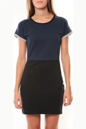 VERO MODA Vestidos Bora SS Mini Dress 98259 Marine/Noir para mujer