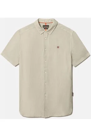 Napapijri Camisa manga larga G-CRETON SS - MP0A4G31-GI8 GREEN EUCALYPT para hombre