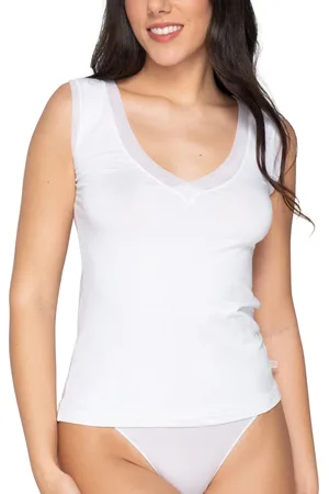 Luna Camiseta interior Top sin mangas con cuello en V Cotton Touch Splendida para mujer