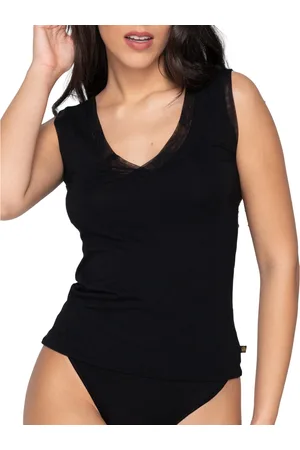 Luna Camiseta interior Top sin mangas con cuello en V Cotton Touch Splendida para mujer