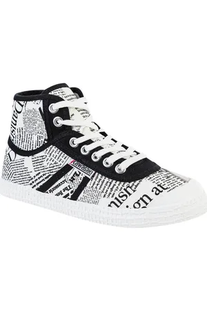 Kawasaki Deportivas Moda News Paper Canvas Boot K202413 1002 White para mujer