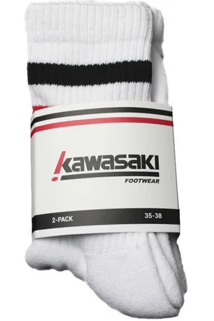 Kawasaki Calcetines altos 2 Pack Socks K222068 1002 White para mujer