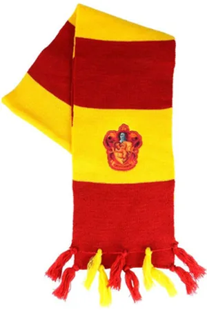 Harry Potter Gryffindor - Bufanda tejida con parches, multicolor, talla  única, Rojo 