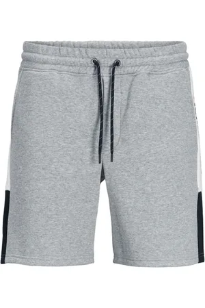 JACK & JONES Short niño 12200266 JPSTLOGO BLOCKING SWEAT SHORTS VG SN JNR LIGHT GREY ME para niño