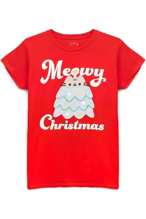 Pusheen Camiseta manga larga Meowy Christmas para mujer