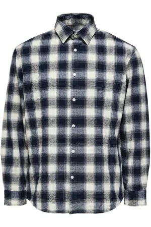 SELECTED Camisa manga larga 16086523 SLHREGBALDO-SKY CAPTAIN para hombre