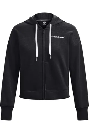 Under Armour Chaqueta deporte Essential Fleece Script FZ Hoodie para mujer