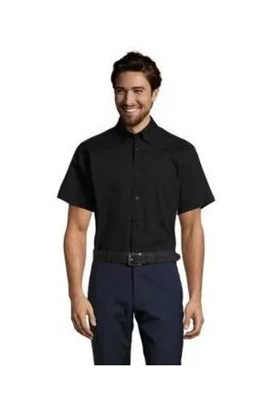 Sols Camisa manga corta BROOKLYN-CAMISA HOMBRE ALGODÓN TWILL MANGA CORTA para hombre