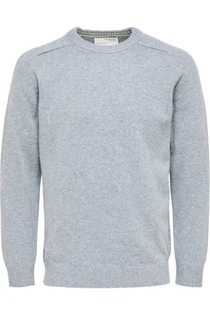 SELECTED Jersey Wool Jumper New Coban - Medium Grey Melange para hombre