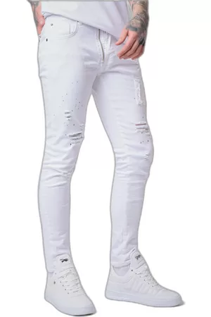 Project X Paris Hombre Pitillos - Pantalón pitillo Jeans skinny tacheté para hombre