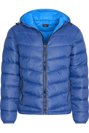 Cappuccino Italia Parka Hooded Winter Jacket Navy para hombre