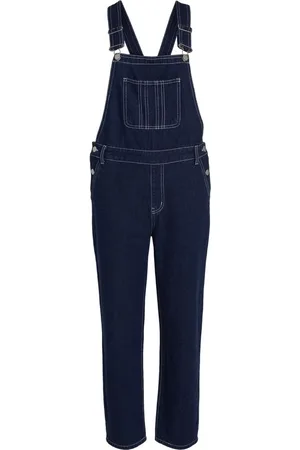VILA Mono Overalls Katty Juli 7/8 - Dark Blue Denim para mujer