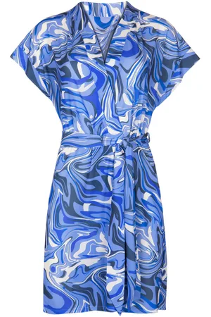Lisca Vestidos Vestido de verano manga corta con cinturón Palma para mujer