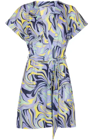 Lisca Vestidos Vestido de verano manga corta con cinturón Palma para mujer