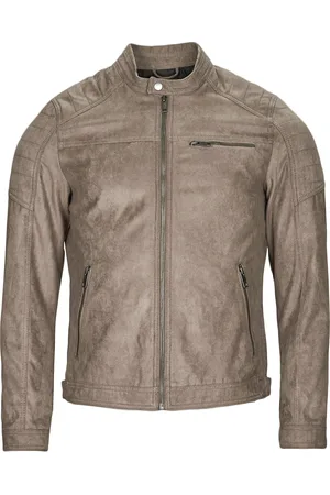 JACK & JONES Cazadora de cuero JJEROCKY JACKET para hombre