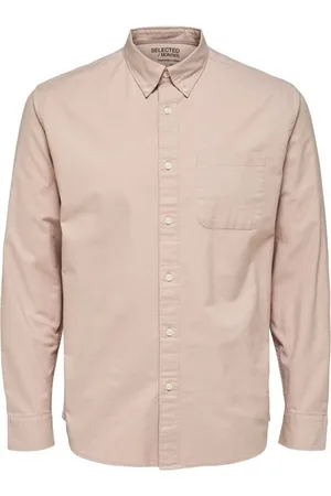 SELECTED Camisa manga larga Noos Regrick Oxford Shirt - Shadow Gray para hombre