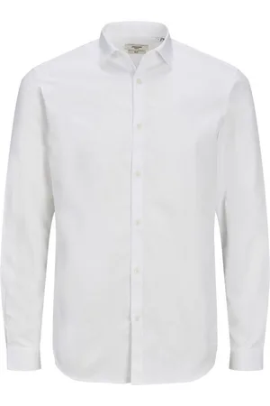 JACK & JONES Camisa manga larga 12201905 CARDIFF-WHITE SLIM FIT para hombre