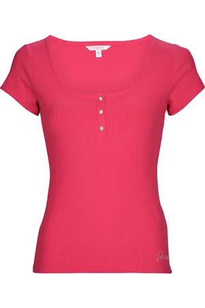 Guess Camiseta SS KARLEE JEWEL BTN HENLEY para mujer
