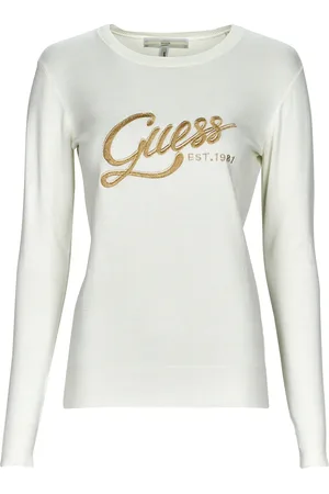 Guess Jersey LS EDIE RN TONAL LOGO SWTR para mujer