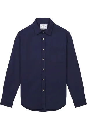 Portuguese Flannel Camisa manga larga Teca Shirt - Navy para hombre