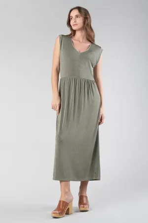 Le Temps des Cerises Vestidos Vestido largo recta NATA para mujer