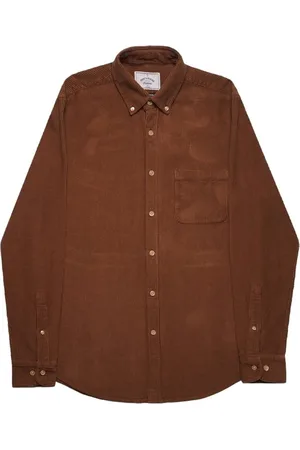 Portuguese Flannel Camisa manga larga Lobo Shirt - Brown para hombre