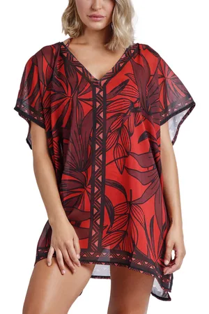 Admas Pareos Caftán de playa Sunset Palm para mujer