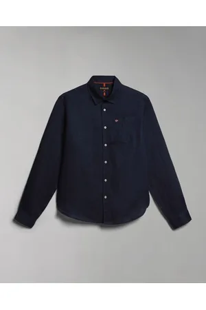 Napapijri Camisa manga larga G-CRETON NP0A4H1C-176 BLU MARINE para hombre