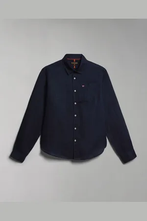 Napapijri Camisa manga larga G-CRETON NP0A4H1C-176 BLU MARINE para hombre