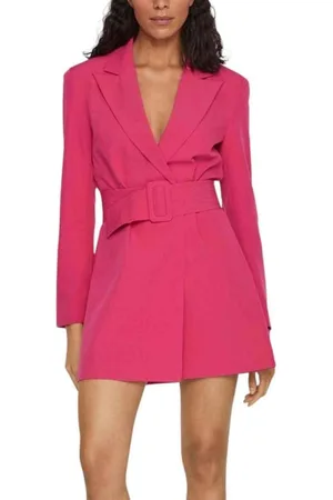 VILA Vestidos VIGERY L/S V-NECK SHORT DRESS para mujer