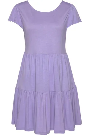 Lascana Vestidos Vestido de verano manga corta Ranunkel para mujer