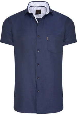 Cappuccino Italia Camisa Short Sleeve Blouse Navy para mujer
