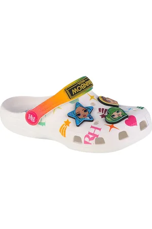 Crocs Pantuflas Classic Rainbow High Kids Clog para niña