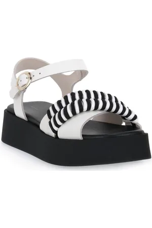 Frau Sandalias LONDON NERO BIANCO para mujer