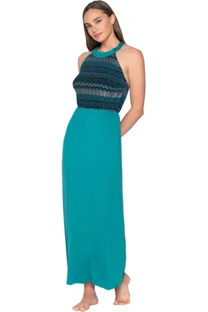Luna Vestidos Vestido largo de verano con espalda descubierta Topaz para mujer