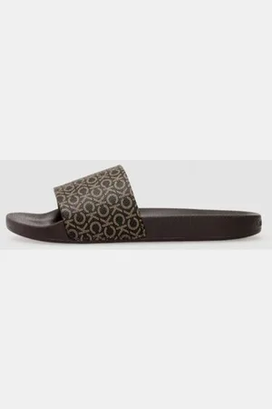 Calvin Klein Chanclas CHANCLA POOL SLIDE-W/HW MARRÓN para mujer