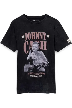Johnny Cash Camiseta manga larga State Prison para mujer